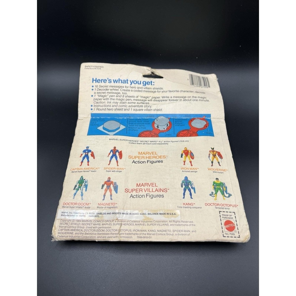 1984 Marvel Secret Wars Secret Messages Decoder Set Mattel Vintage - Picture 2 of 6
